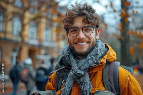 smiling student on campus