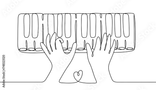 Piano. Keys. Hands. Music