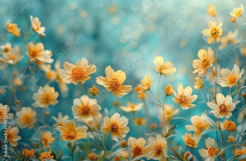 spring flowers in a sunny atmosphere