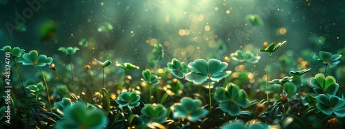 st patrick of ireland background with clovers