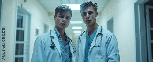 two doctors holding stethoscopes
