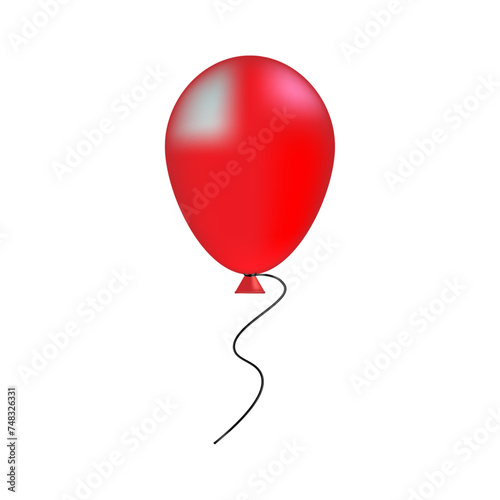 Balloon isolated on a white background.Vector illustration balloon for parties,birthday, weddings.