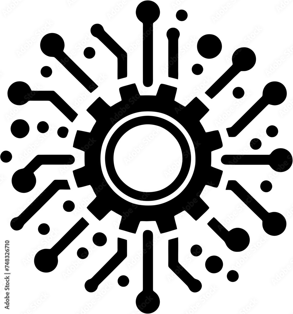 Abstract Technology Gear Icon Abstract Technology Gear Icon