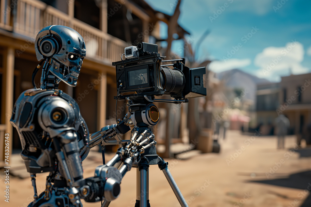 AI Replacing the Film Industry: Cybernetic Cinematography Takes the Lead, Paving the Way for a New Era Where Robots Craft Cinematic Masterpieces with Mechanical Flair.