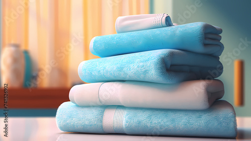 Towel background with space for text, copy space