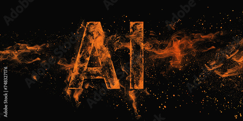 Ai background, artificial intelligence smart technologies wallpaper.