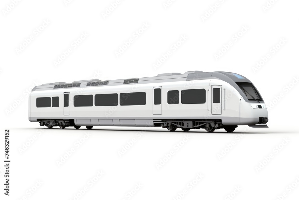 Passenger car on a white background side view Passenger car on a white background side view