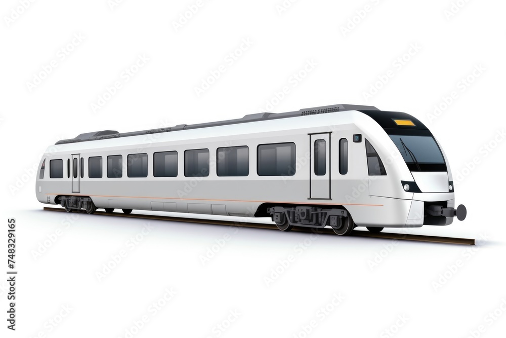 Passenger car on a white background side view Passenger car on a white background side view