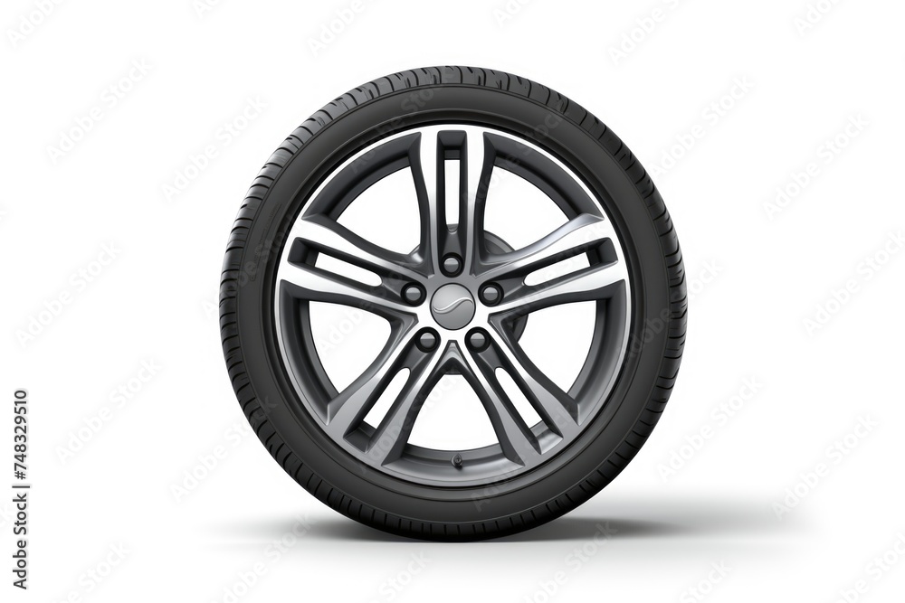 New car wheel isolated on white background New car wheel isolated on white background