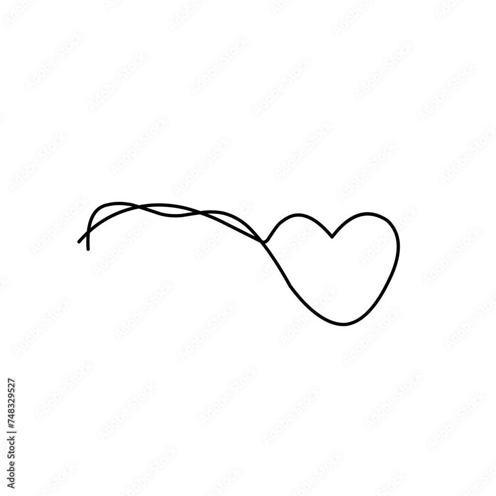 One Line Drawing Heart One Line Drawing Heart