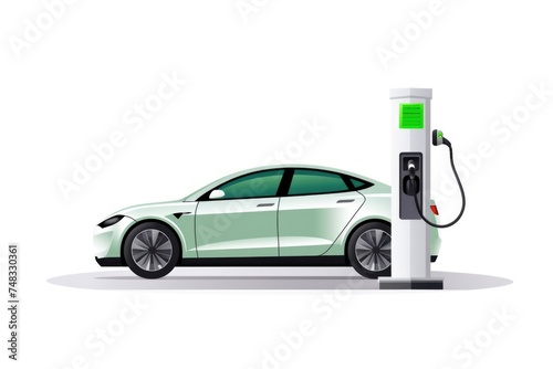 Fast electric car charger for green energy vehicles.