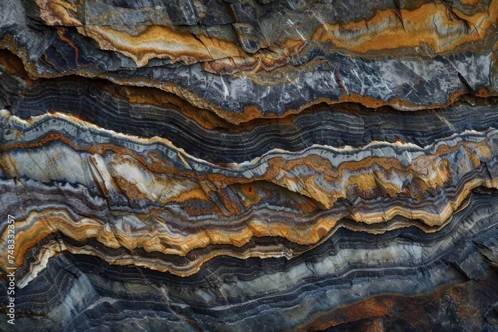 Detailed image capturing the intriguing patterns and vibrant colors of ...