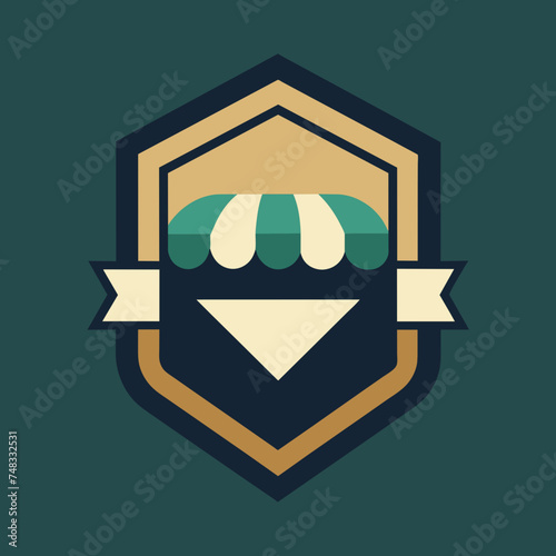Shopping store logo. Online Shop Logo Design. Marketplace vector icon. online sme shop or store symbol in black color. small business outlet sign for apps and web ui design. Vector illustration