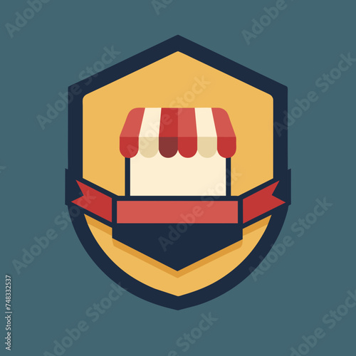 Shopping store logo. Online Shop Logo Design. Marketplace vector icon. online sme shop or store symbol in black color. small business outlet sign for apps and web ui design. Vector illustration