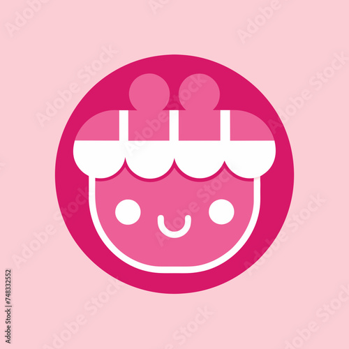 Shopping store logo. Online Shop Logo Design. Marketplace vector icon. online sme shop or store symbol in black color. small business outlet sign for apps and web ui design. Vector illustration