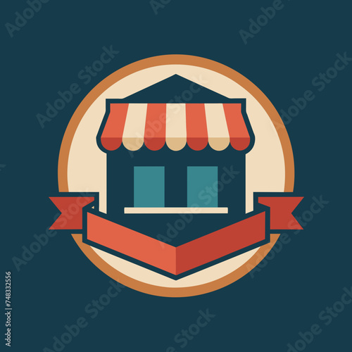 Shopping store logo. Online Shop Logo Design. Marketplace vector icon. online sme shop or store symbol in black color. small business outlet sign for apps and web ui design. Vector illustration