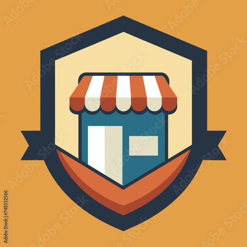 Shopping store logo. Online Shop Logo Design. Marketplace vector icon. online sme shop or store symbol in black color. small business outlet sign for apps and web ui design. Vector illustration