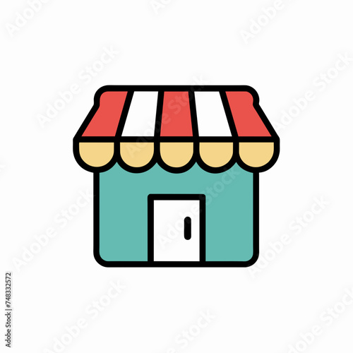 Shopping store logo. Online Shop Logo Design. Marketplace vector icon. online sme shop or store symbol in black color. small business outlet sign for apps and web ui design. Vector illustration