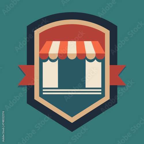 Shopping store logo. Online Shop Logo Design. Marketplace vector icon. online sme shop or store symbol in black color. small business outlet sign for apps and web ui design. Vector illustration