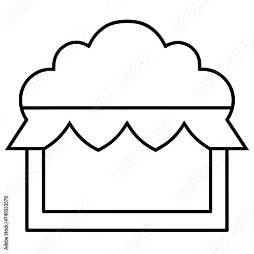Shopping store logo. Online Shop Logo Design. Marketplace vector icon. online sme shop or store symbol in black color. small business outlet sign for apps and web ui design. Vector illustration