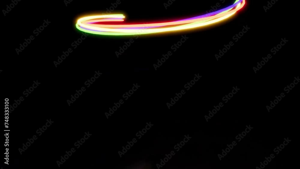 Glow curve lines on mirror surface Glow curve lines on mirror surface