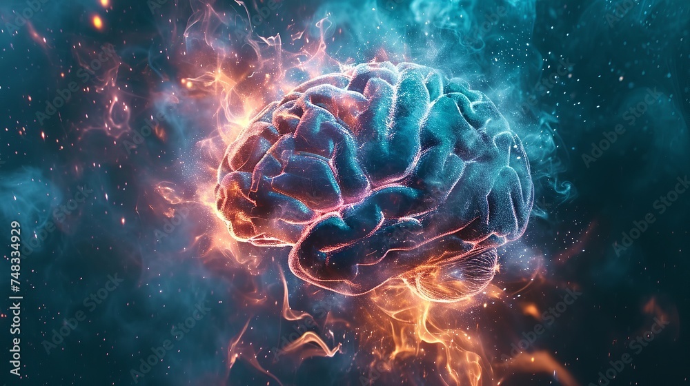 Computer Generated Image of a Human Brain Computer Generated Image of a Human Brain