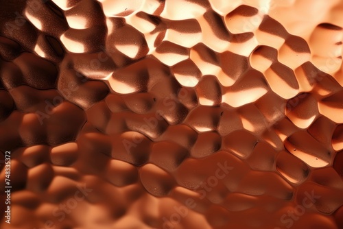 A Shiny Hammered Copper Texture photo