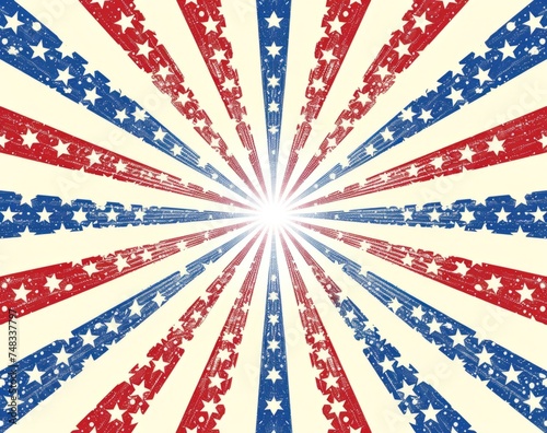 an american flag background with stars and stripes background Generative AI
