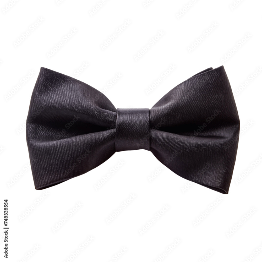 Black color bow tie isolated on Transparent background. Black color bow tie isolated on Transparent background.