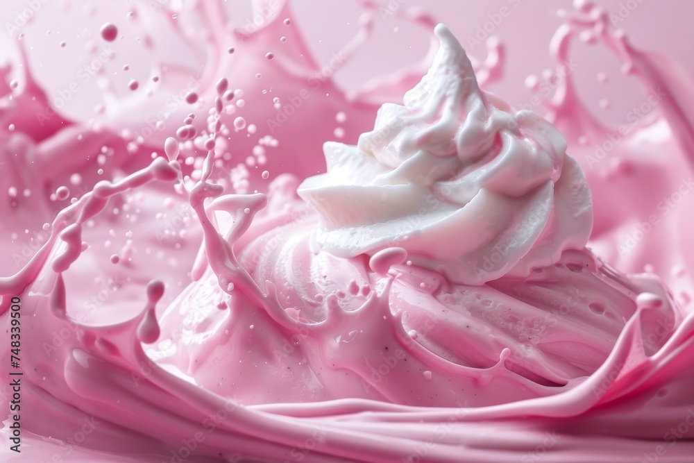 Melting Ice Cream Splash, Icecream Melt, Flow Dripping Yogurt, Melting Ice Cream Melting Ice Cream Splash, Icecream Melt, Flow Dripping Yogurt, Melting Ice Cream