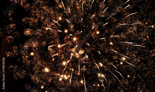 Fireworks in the night background.2
