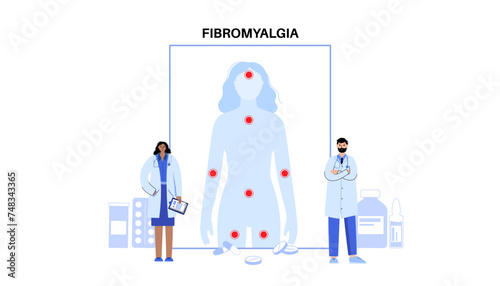 Fibromyalgia medical poster