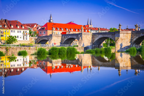 Wurzburg, Germany. Main River summer landscape, historical Bavaria