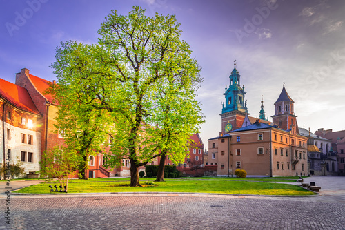 Krakow, Poland. Wawel Hill and the Saint Wenceslaus Cathedral. photo