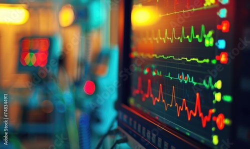 Heartbeat pulse, EKG monitor