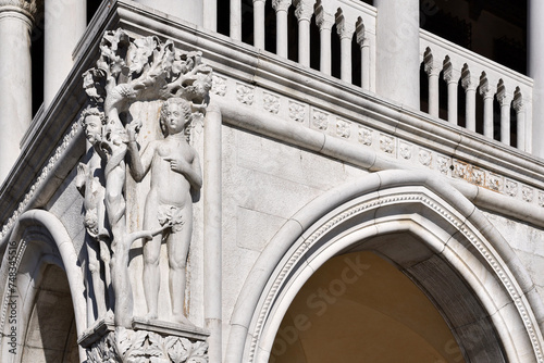 Venice, Italy - detail of the ducal palace photo