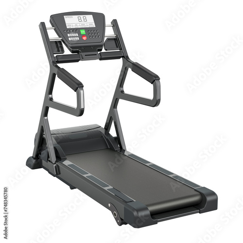 Treadmill, Walking Treadmill. 3D rendering isolated on transparent background
