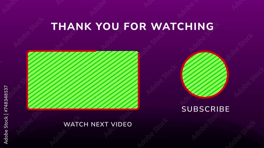 motion graphic end screen suitable for channel with all content. end screen template