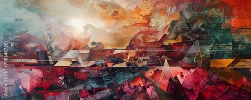 Cubist Landscapes of Apocalyptic Worlds - A Thought-Provoking Reinterpretation © PorchzStudio