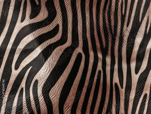 Seamless zebra skin texture pattern design. Generative ai