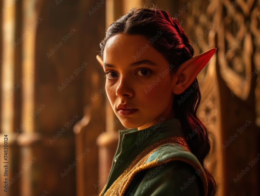 a woman with elf ears