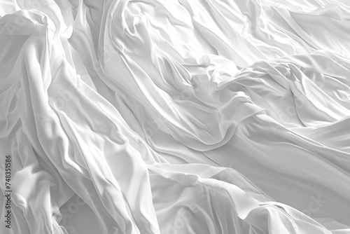 a white fabric with folds photo