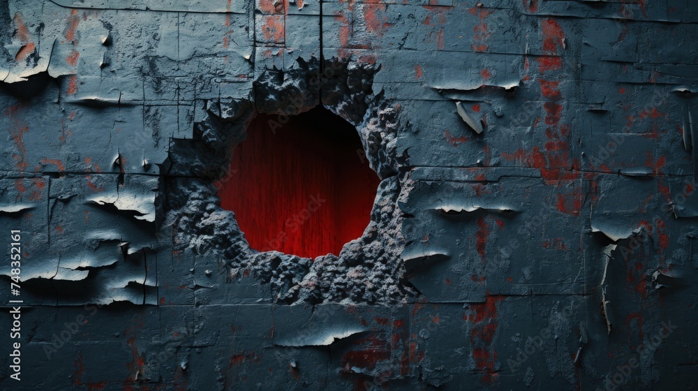 a hole in a wall
