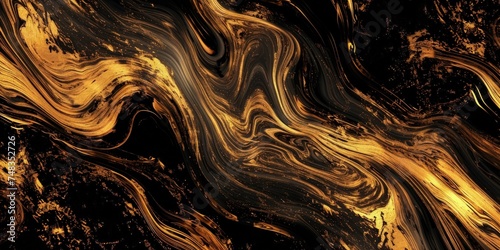 a black and gold swirls