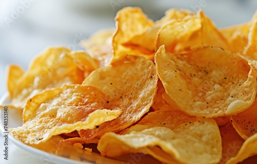 a plate of potato chips