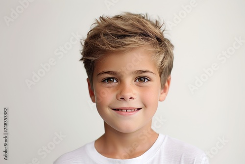 Portrait of a cute little boy smiling and looking at the camera