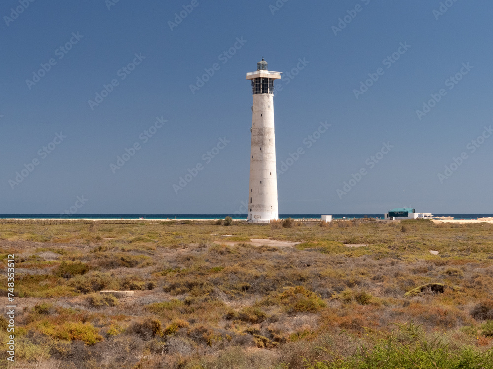 Leuchtturm Morro Jable , Jandia, Fuerteventura, Kanarische Inseln, Spanien