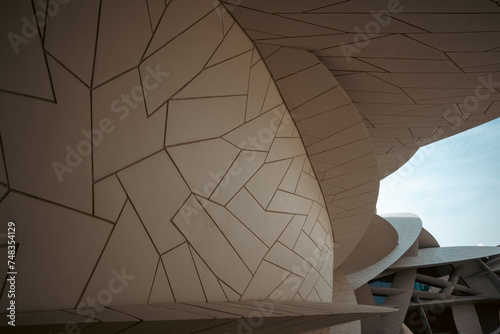 Doha, Qatar-‎February 24,2024 : spectecular national museum of Qatar in Doha photo
