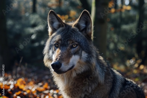 a wolf in the woods