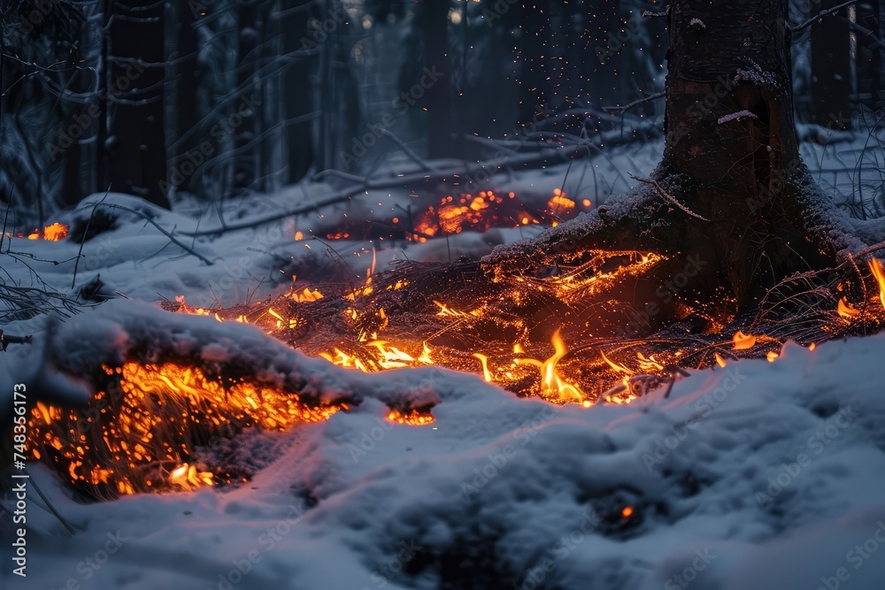 Underground Forest Fires in Winter, Zombie Fires Burn Under Snow and Soil, Forest Fires